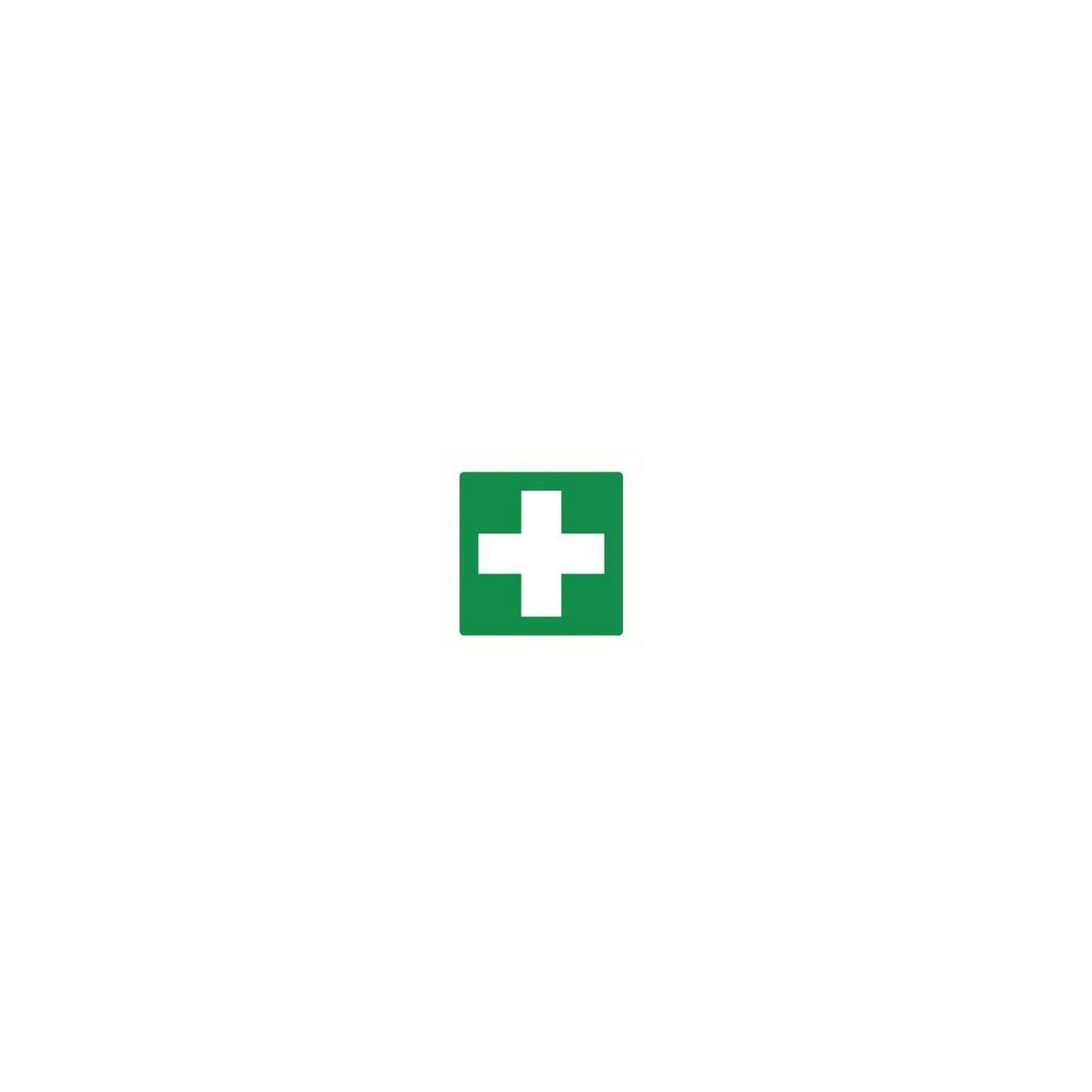Productie capsule kleding Pictogram sticker EHBO kruis groen/wit 150x150mm | ESE International